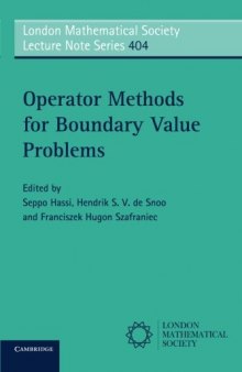 Operator methods for boundary value problems