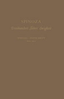 Spinoza: Dreihundert Jahre Ewigkeit Spinoza — Festschrift 1632–1932