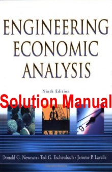 Engineering Economic Analysis, Solutions