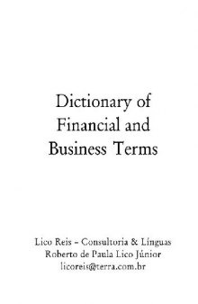 Dictionary of financial and business terms