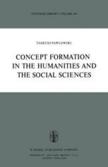 Concept Formation in the Humanities and the Social Sciences