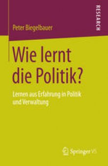 Wie lernt die Politik?: Lernen aus Erfahrung in Politik und Verwaltung