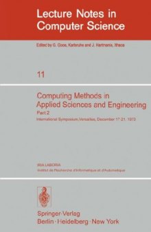 Computing Methods in Applied Sciences and Engineering Part 2: International Symposium, Versailles, December 17–21, 1973