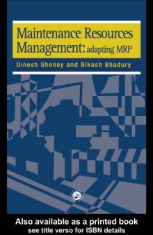 Maintenance Resource Management : Adapting Materials Requirements Planning MRP