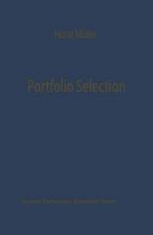 Portfolio Selection als Entscheidungsmodell deutscher Investmentgesellschaften