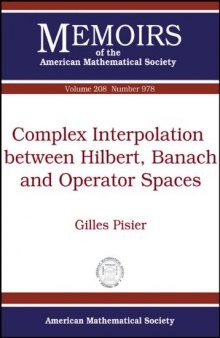 Complex interpolation between Hilbert, Banach and operator spaces
