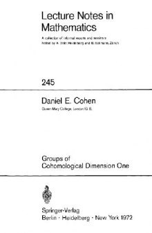 Groups of cohomological dimension one