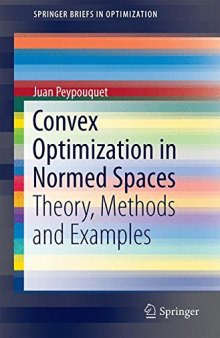 Convex Optimization in Normed Spaces: Theory, Methods and Examples