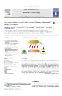 [Article] Non-isothermal pyrolysis of de-oiled microalgal biomass: Kinetics and evolved gas analysis