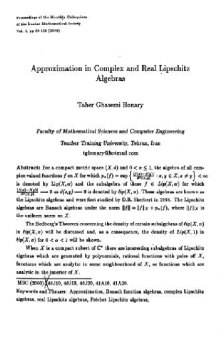 Approximation in complex and real Lipschitz algebras