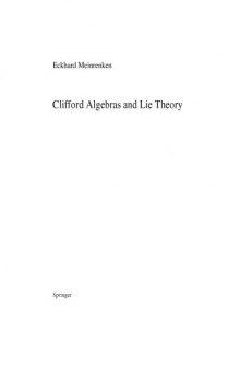 Clifford Algebras and Lie Theory (December 2012 version)