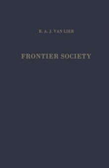 Frontier Society: A Social Analysis of the History of Surinam