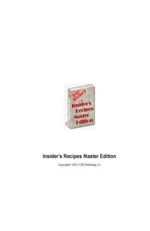 Top Secret Insider's Recipes Master Edition