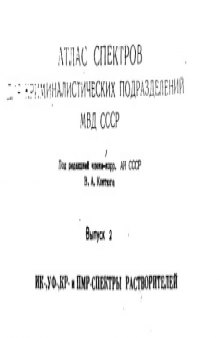 ИК, УФ, КР и ПМР спектры растворителей вып.2