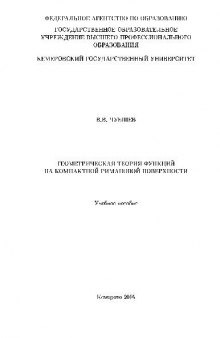 Геометрическая теория функции на компактной римановой поверхности