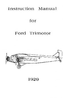 Самолет Ford Tri-Motor. Instruction Manual
