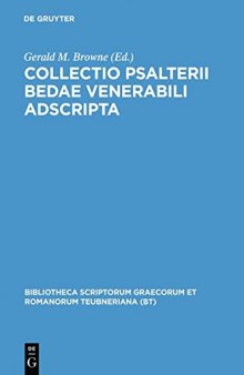 Collectio Psalterii Bedae: Venerabili Adscripta
