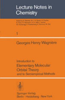 Introduction to Elementary Molecular Orbital Theory and to Semiempirical Methods