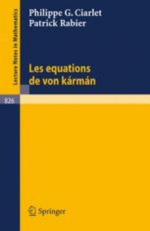 Les Equations de von Kármán