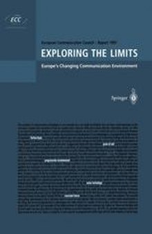 Exploring the Limits: Europe’s Changing Communication Environment