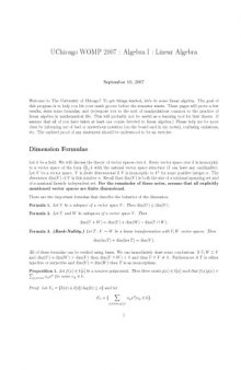 Algebra I : Linear Algebra [expository notes]