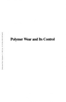 Polymer Wear and Its Control