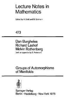 Groups of Automorphisms of Manifolds