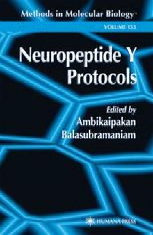 Neuropeptide Y Protocols