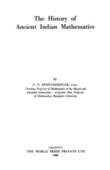 The History of Ancient Indian Mathematics