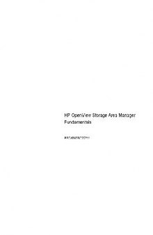 HP Openview Storage Area Manager Fundamentals Course 81116123 Training Student Guide