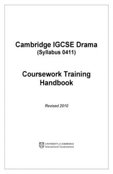 IGCSE drama coursework training handbook