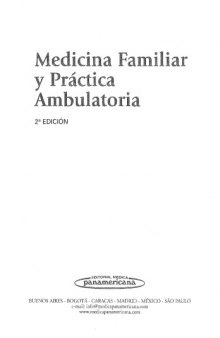 Medicina Familiar Y Practica Ambulatoria  Family Medicine and Ambulatory Practice  Spanish