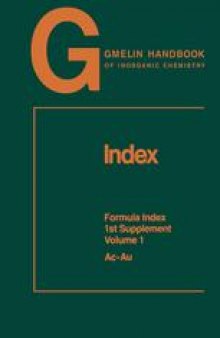 Index: 1st Supplement