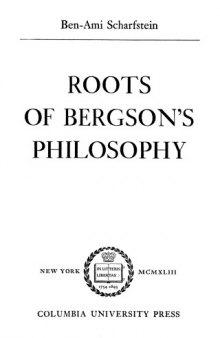 Roots of Bergson's Philosophy