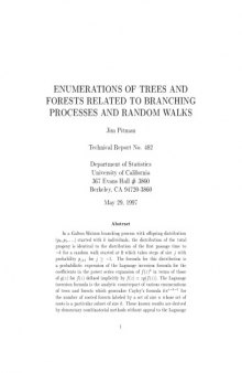 Enumeration of trees and forests related to branching processes and random walks