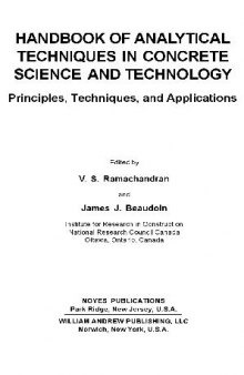 Handbook of Analytical Techniques in Concrete