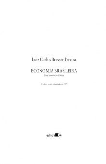 Economia brasileira: Uma introducao critica