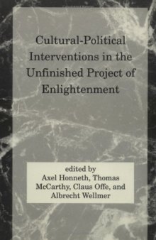 Cultural-political interventions in the unfinished project of enlightenment 