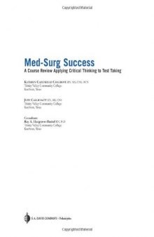 Med-surg Success: A Course Review Applying Critical Thinking to Test Taking