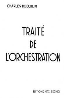 Traité de l'orchestration Vol. 1 