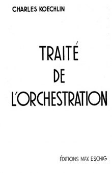 Traité de l'orchestration Vol. III 