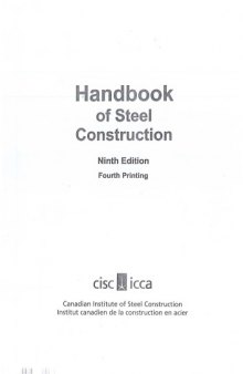 Handbook of steel construction.