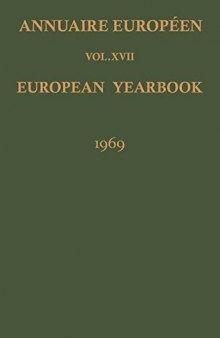 Annuaire Européen / European Yearbook: Vol. XVII