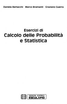 Esercizi di calcolo delle probabilità e statistica