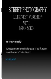 Street Photography: Lill Street Workshop