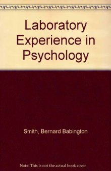 Laboratory Experience in Psychology. A First Term's Work