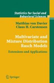 Multivariate and Mixture Distribution Rasch Models: Extensions and Applications