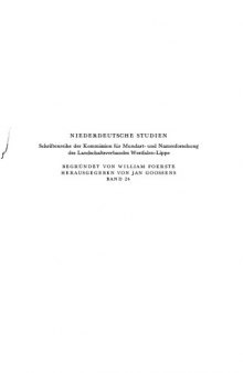 Wortgeographische und etymologische Untersuchungen zur Terminologie des Ackerwagens : Wagenarme und Langbaum im Westniederdt