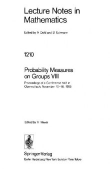 Probability Measures on Groups VIII
