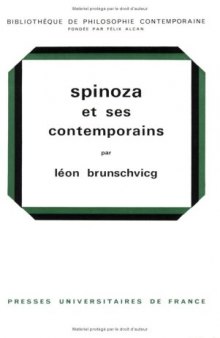 Spinoza et ses contemporains, 4e edition